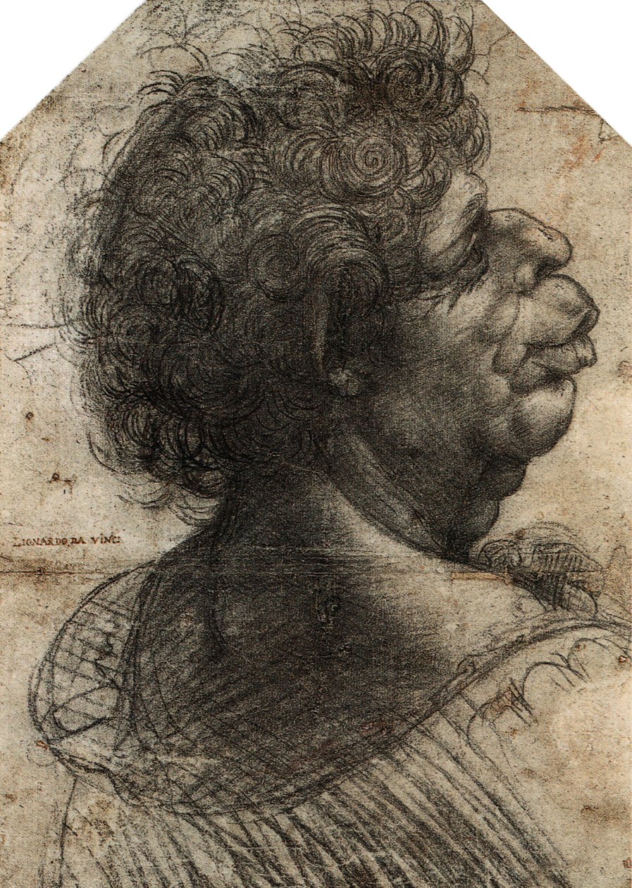French: Tête grotesque Grotesque Head - Leonardo da Vinci