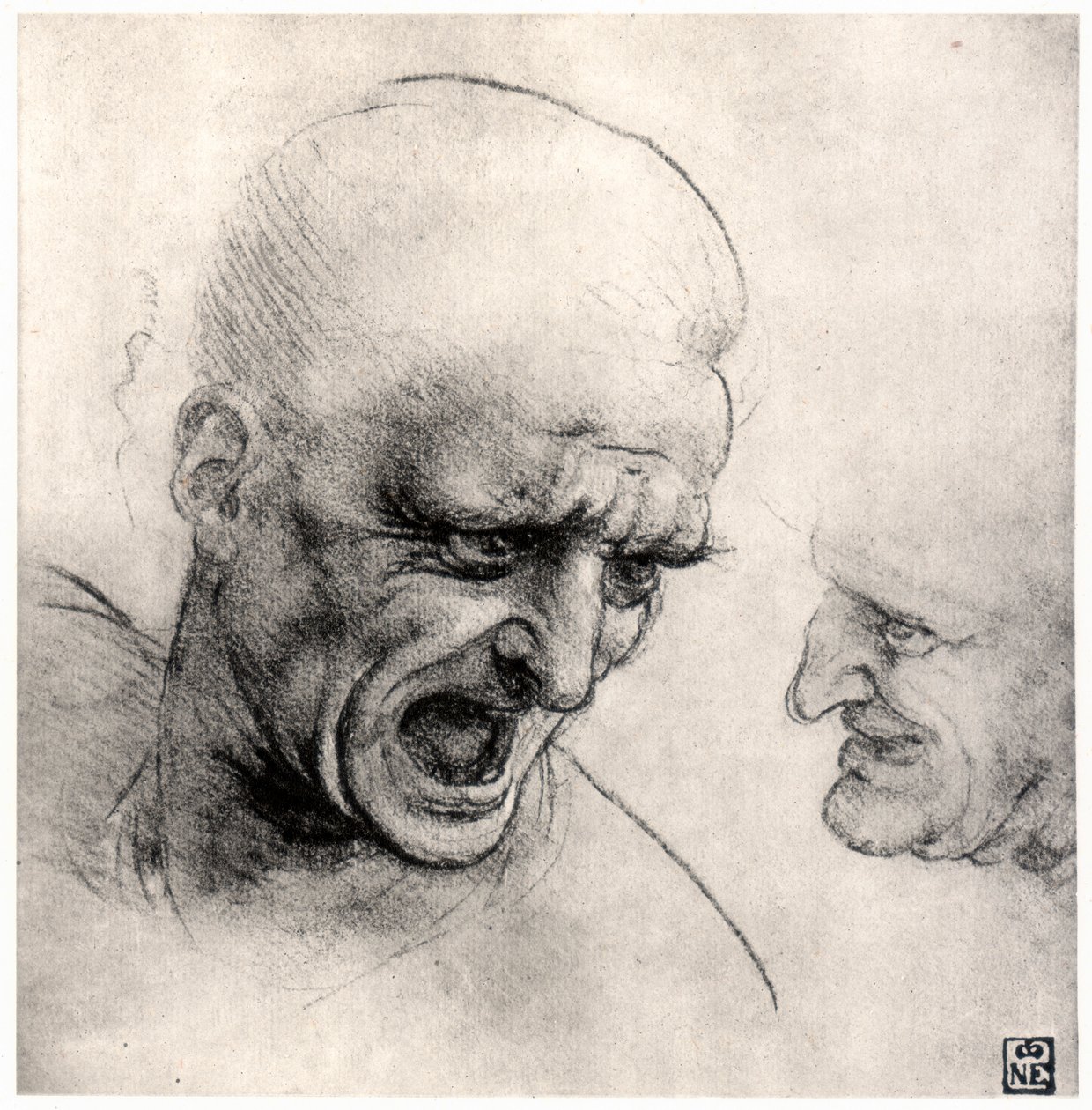 Têtes de guerriers, 1503-1505 - Leonardo da Vinci