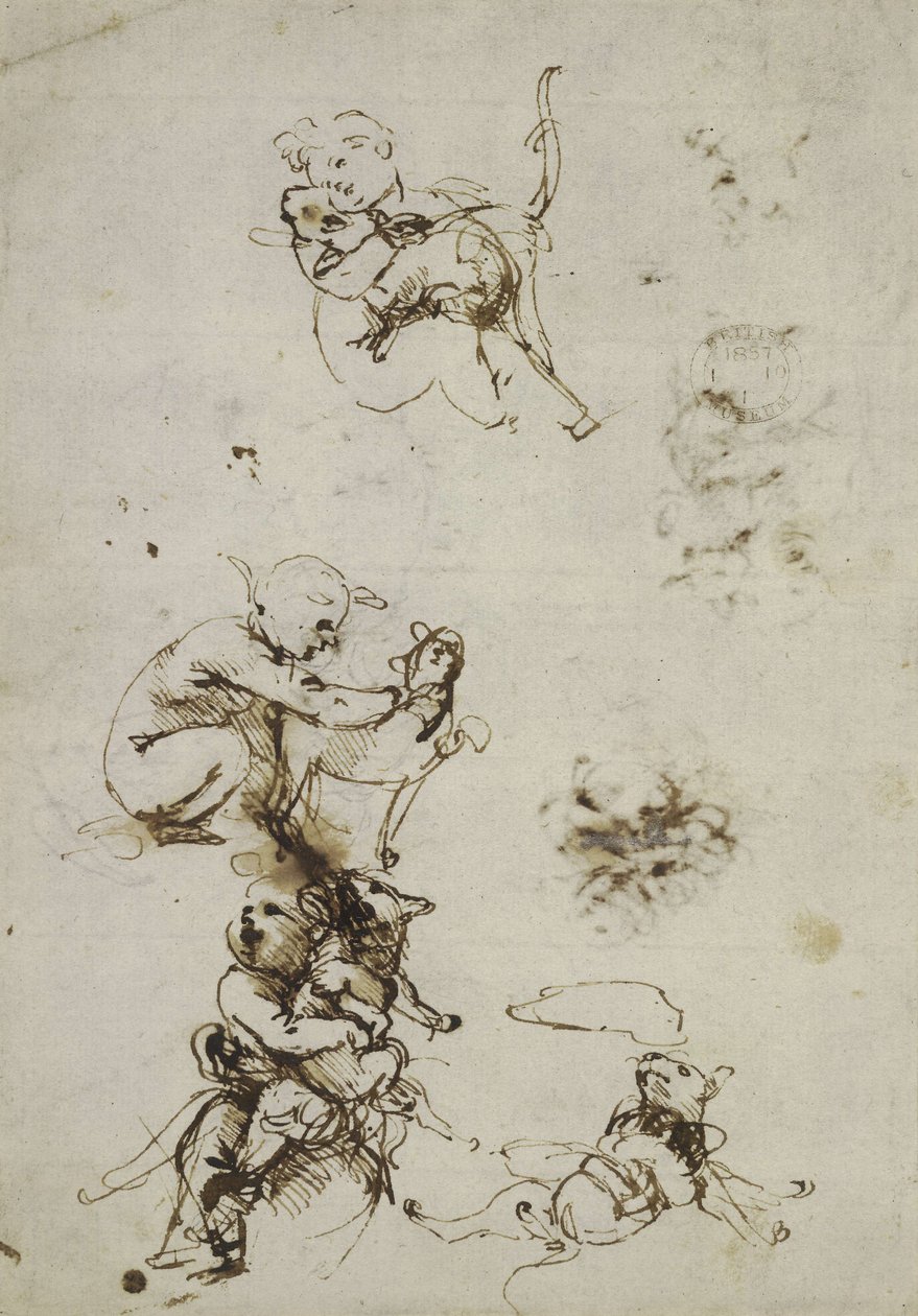 Léonard de Vinci, objet 1857,0110.1 - recto (British Museum) - Leonardo da Vinci