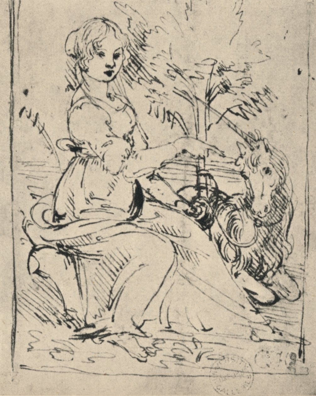 Jeune fille avec une licorne - Leonardo da Vinci