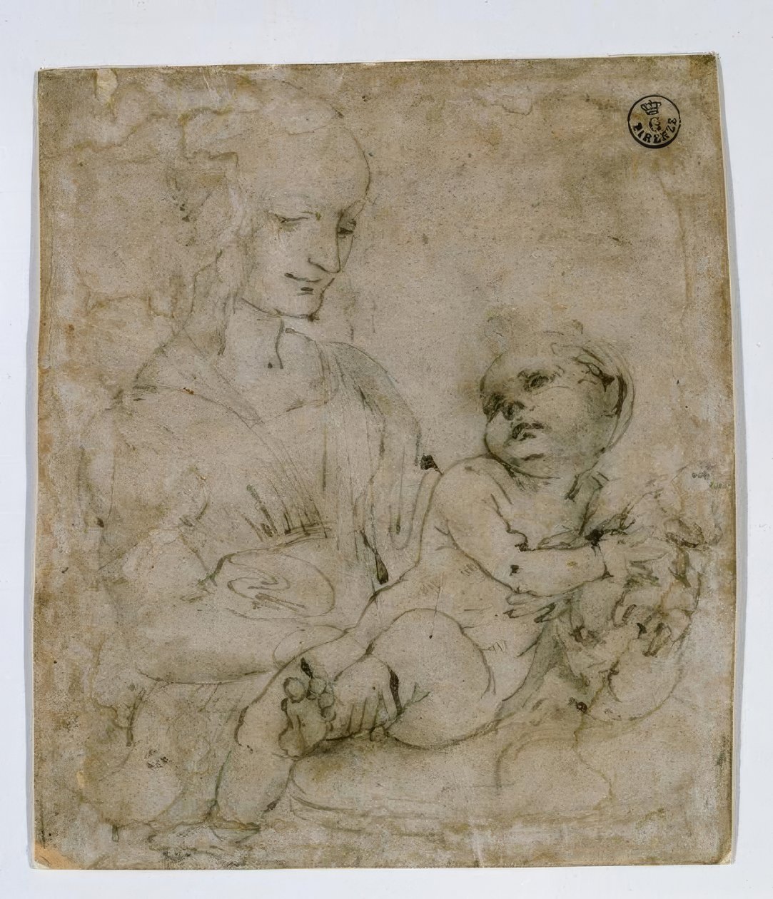 Étude pour la Madone avec chat - Leonardo da Vinci