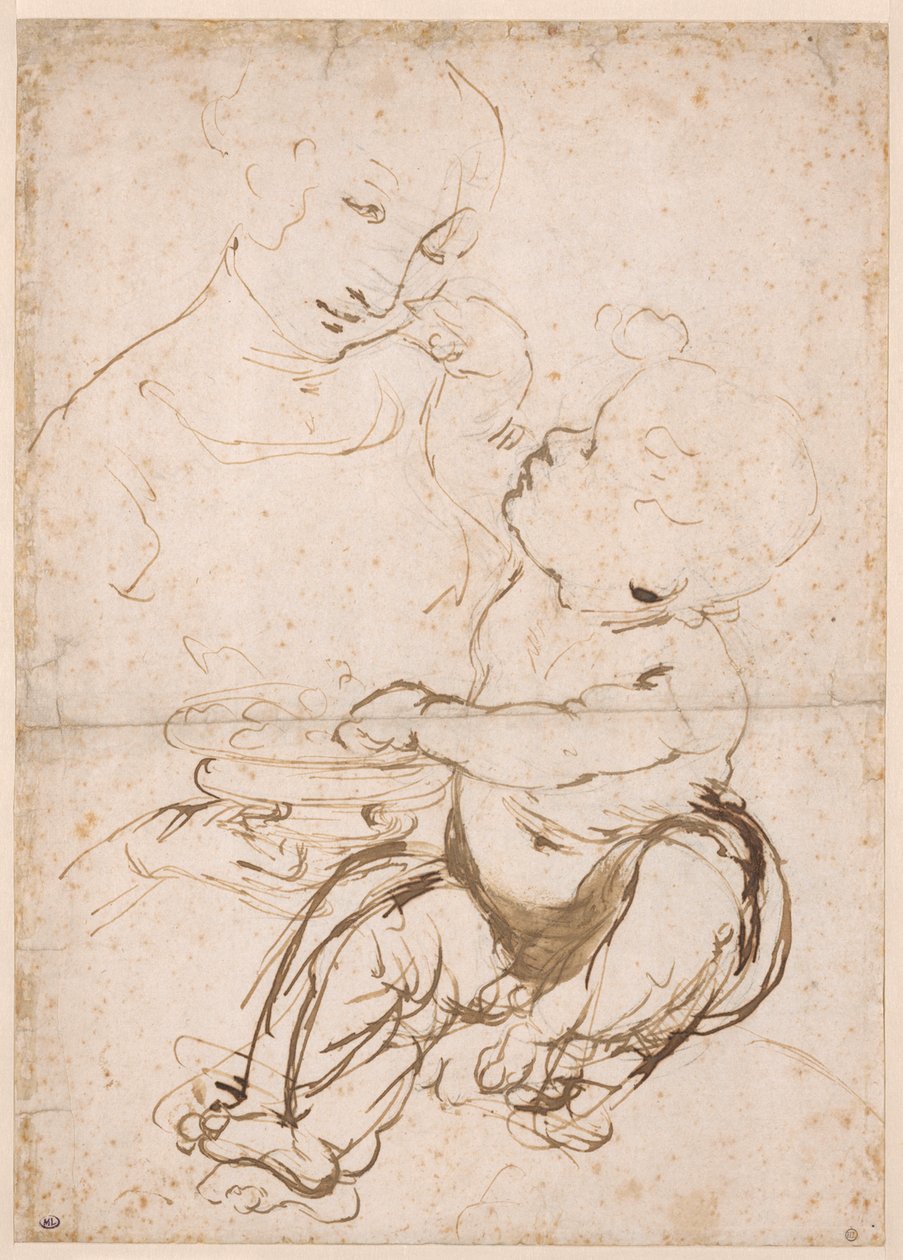 Étude pour la Madone avec un bol de fruits, vers 1478 - Leonardo da Vinci