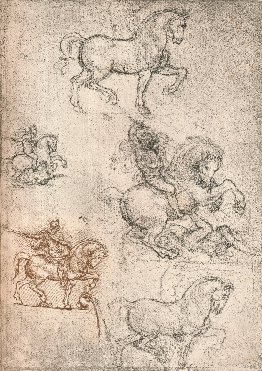 Étude pour le Monument Sforza, vers 1482-1499 1883 - Leonardo da Vinci