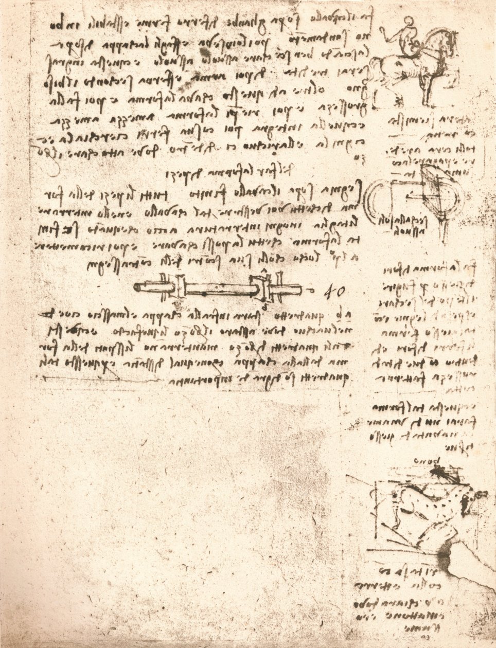 Étude pour le monument Sforza, vers 1482-1499, 1883 - Leonardo da Vinci