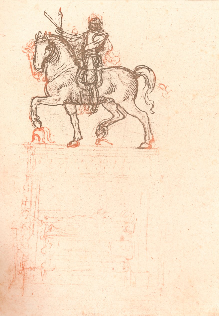 Étude pour le Monument Sforza, vers 1482-1499 - Leonardo da Vinci
