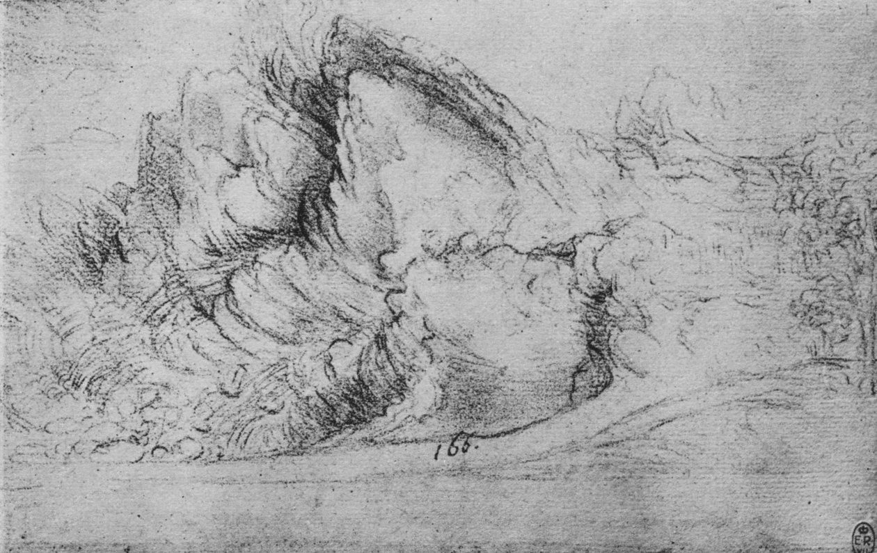 Étude de formations rocheuses, vers 1480 1945 - Leonardo da Vinci