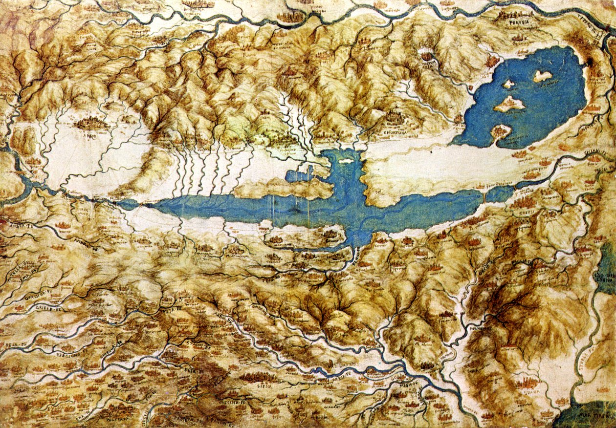 Vue topographique de la campagne autour de la plaine d