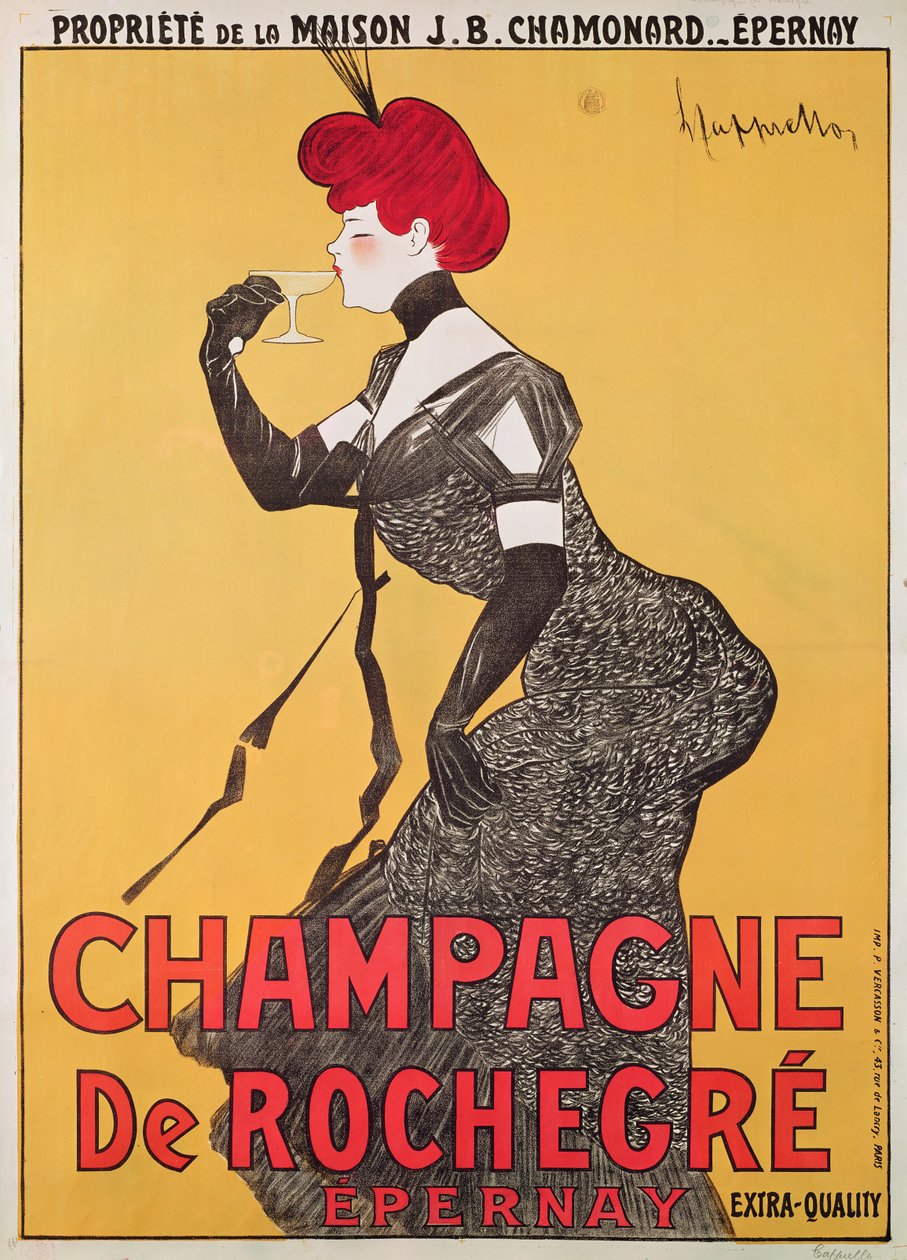 Affiche publicitaire pour Champagne de Rochegre - Leonetto Cappiello