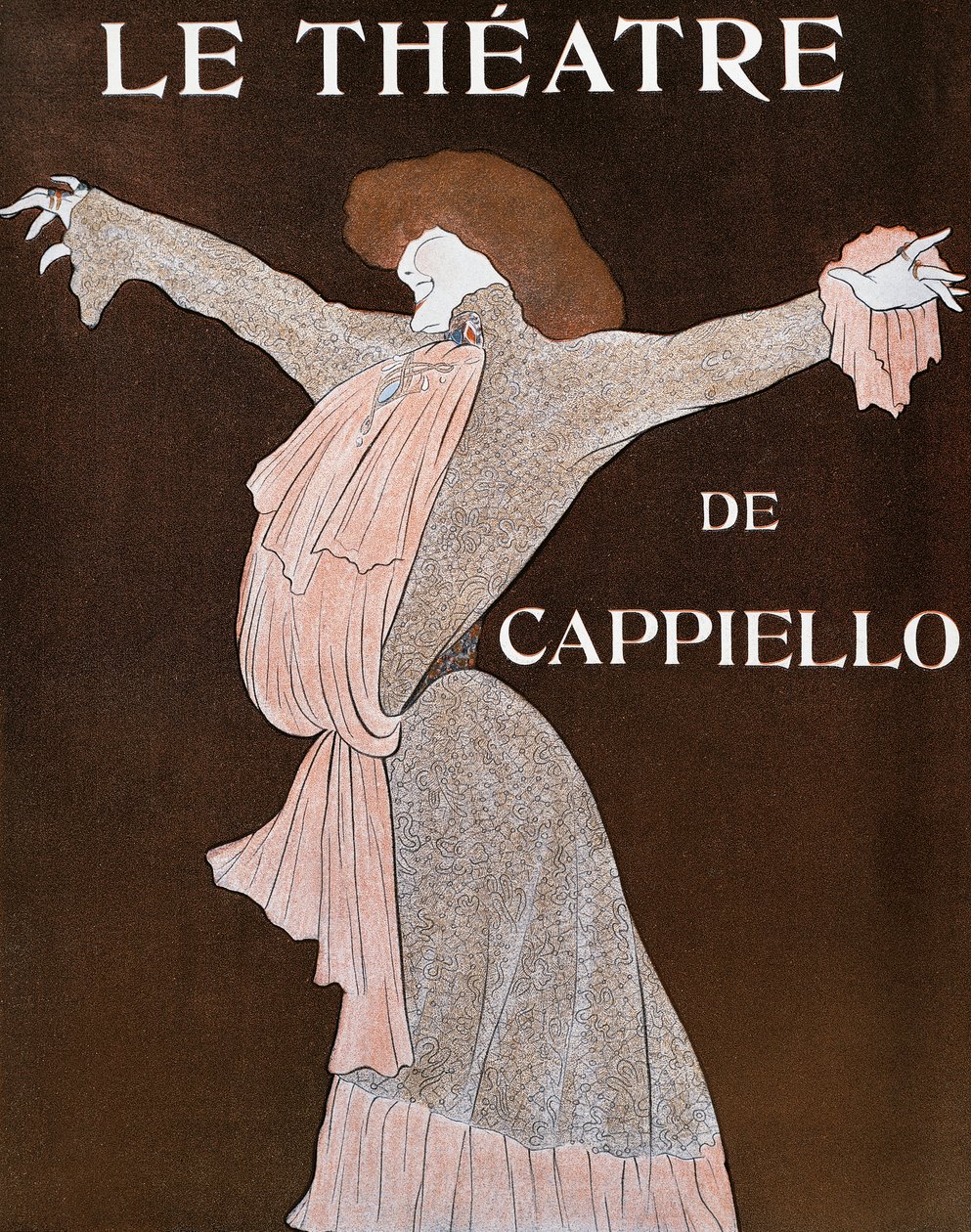 Actrice Sarah Bernhardt (1844-1923), illustration par Leonetto Cappiello (1875-1942), du magazine français Le Théâtre, avril 1903 - Leonetto Cappiello