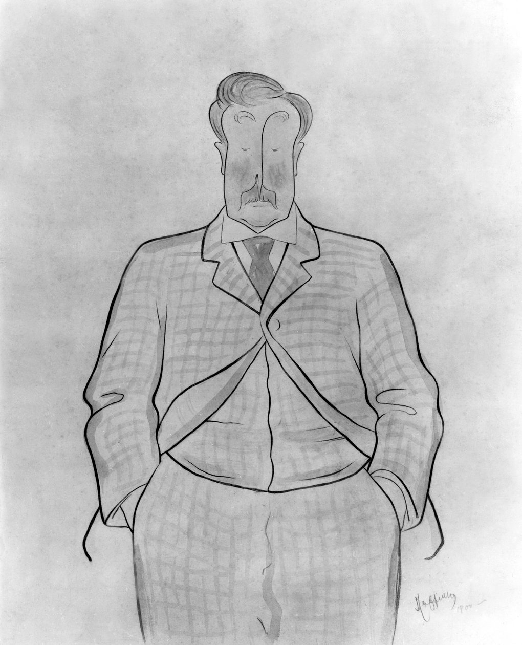 Alphonse Allais (1854-1905) journaliste et écrivain français, dessin de Leonetto Cappiello - Leonetto Cappiello