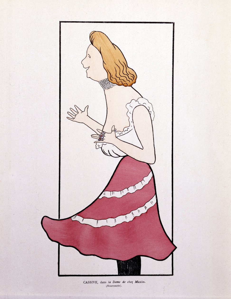 Armande Cassive, in ‘La Dame de Chez Maxim’, caricature - Leonetto Cappiello