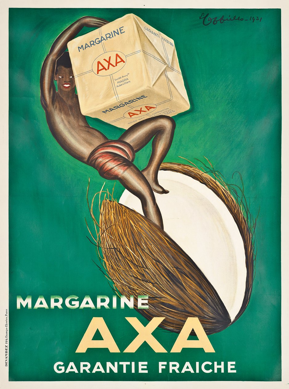 Affiche publicitaire pour la margarine Axa, 1931 - Leonetto Cappiello