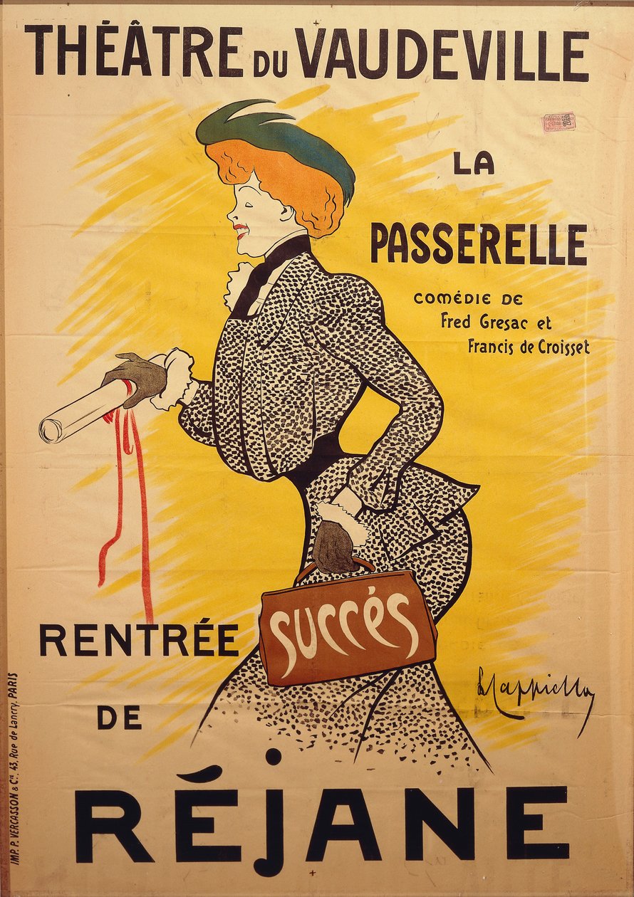 Théâtre du Vaudeville : La Passerelle, illustration - Leonetto Cappiello