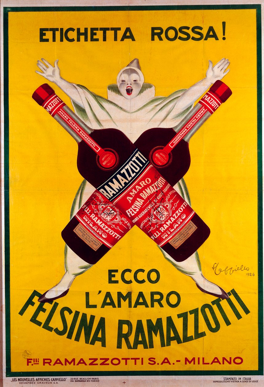 Affiche pour la boisson Amaro (Amer) felsina Ramazzotti - Leonetto Cappiello