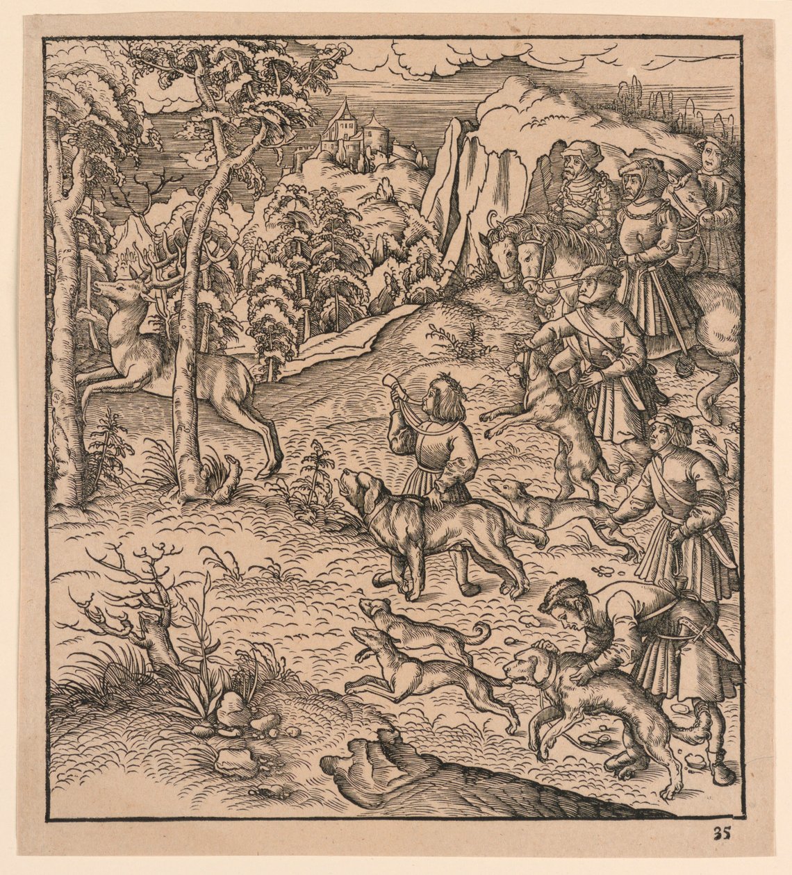Une chasse au cerf, de "Der Weisskunig" - Leonhard Beck