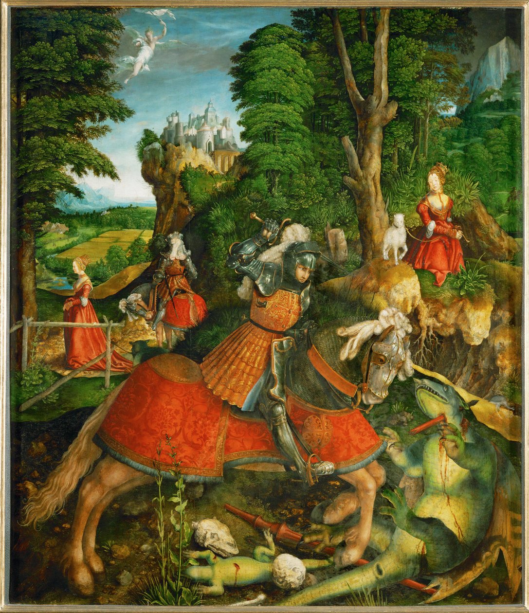 Saint Georges combattant le dragon - Leonhard Beck