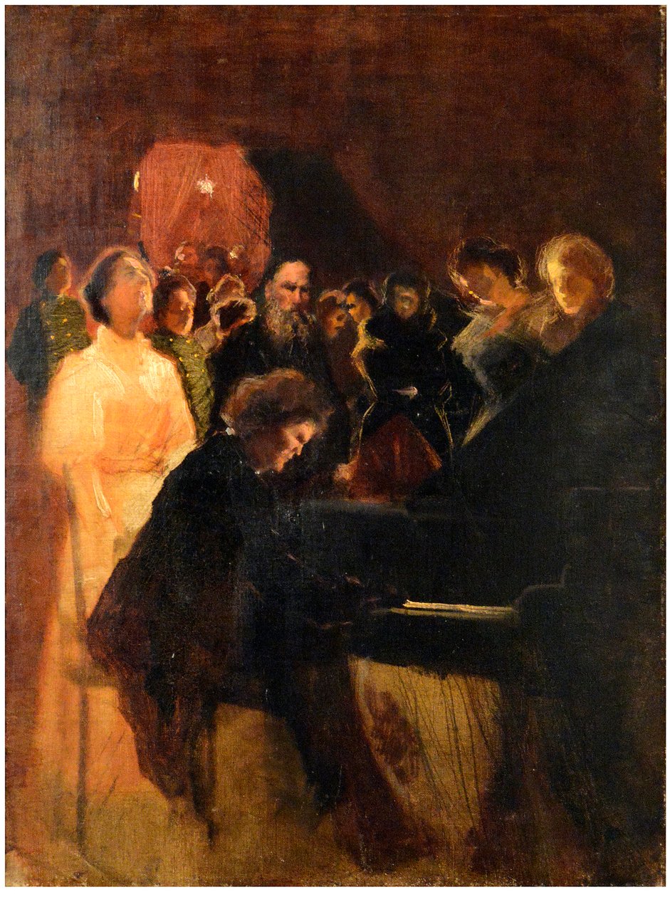 Léon Tolstoï au concert donné par Anton Rubinstein - Leonid Osipovic Pasternak