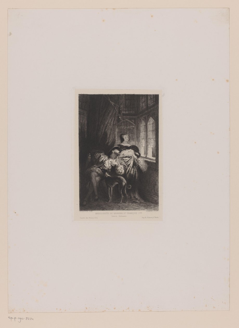 Double portrait de Marguerite de Valois et François Ier de France - Leopold Flameng