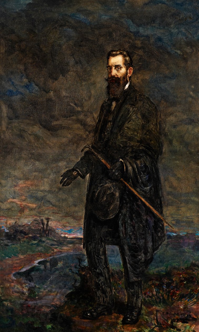 Portrait de Theodor Herzl (huile sur toile) - Leopold Pilichowski