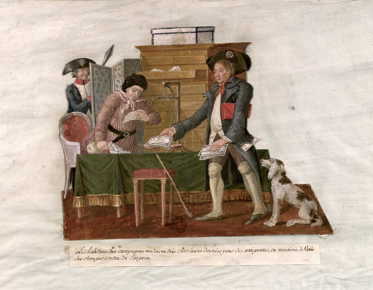 Fol.55 Paysans et le changeur d