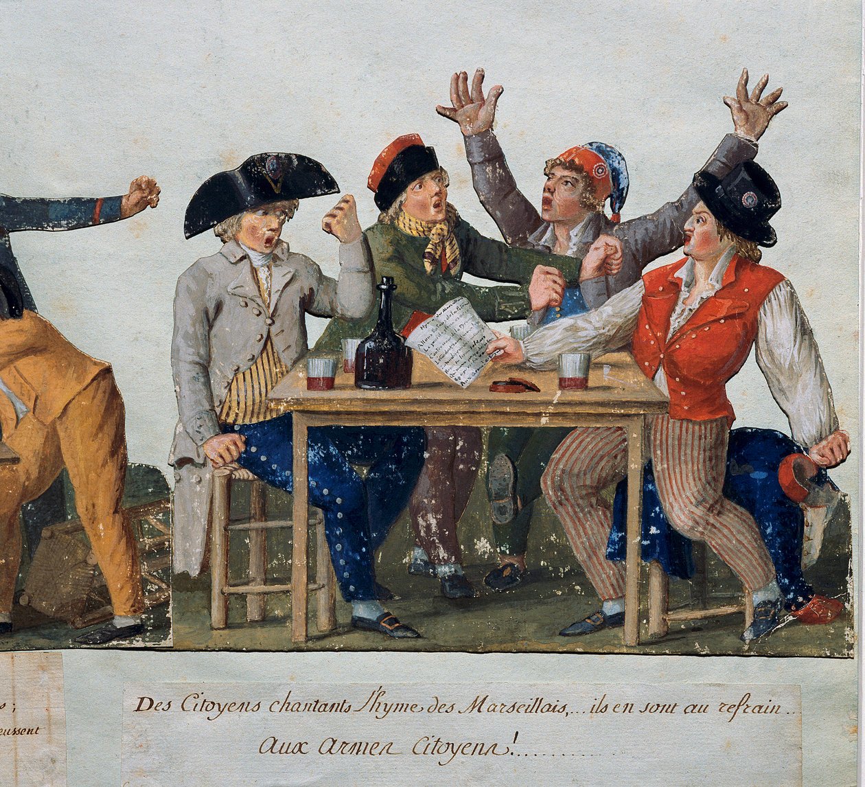 Révolution française : Les citoyens chantant l
