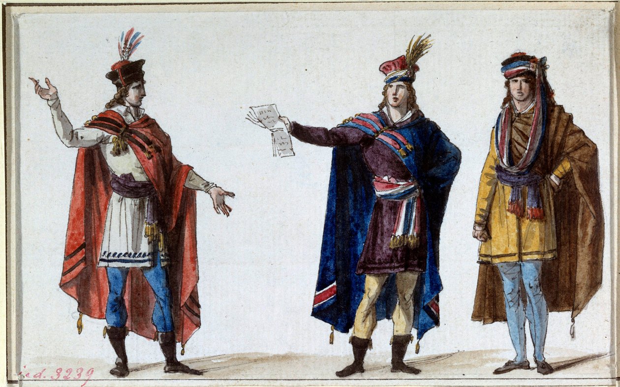 Révolution française : costumes des magistrats républicains. Impressions des frères Lesueur - Lesueur Brothers