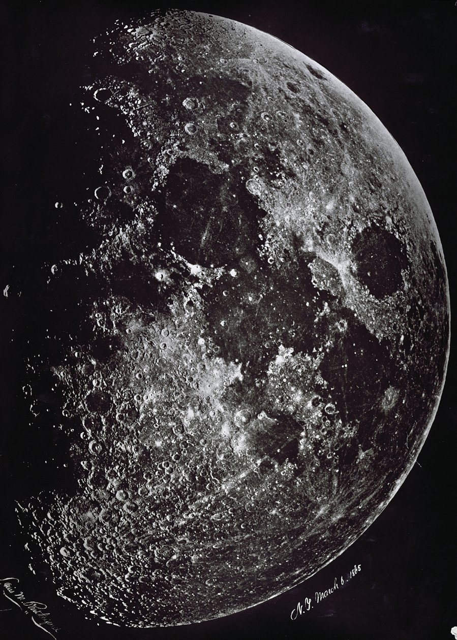 Photographie de la lune en 1865 - Lewis M. Rutherford