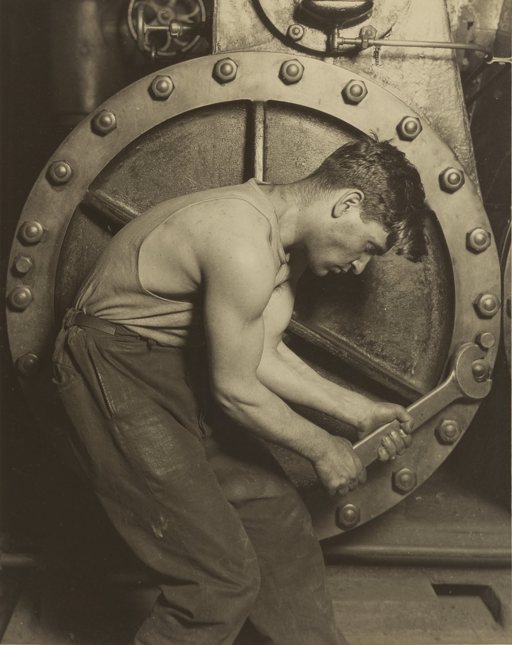 Mécanicien et pompe à vapeur - Lewis W. Hine