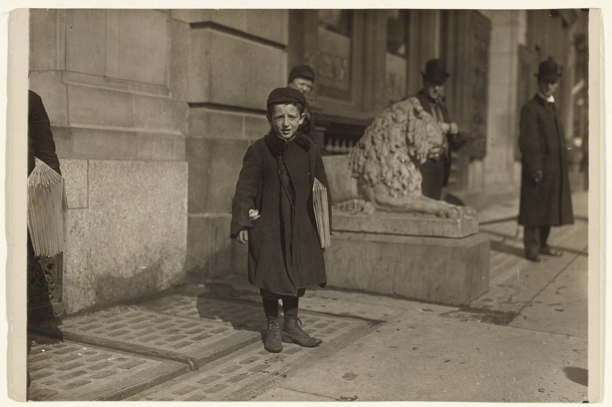 Newsboy - Lewis W. Hine