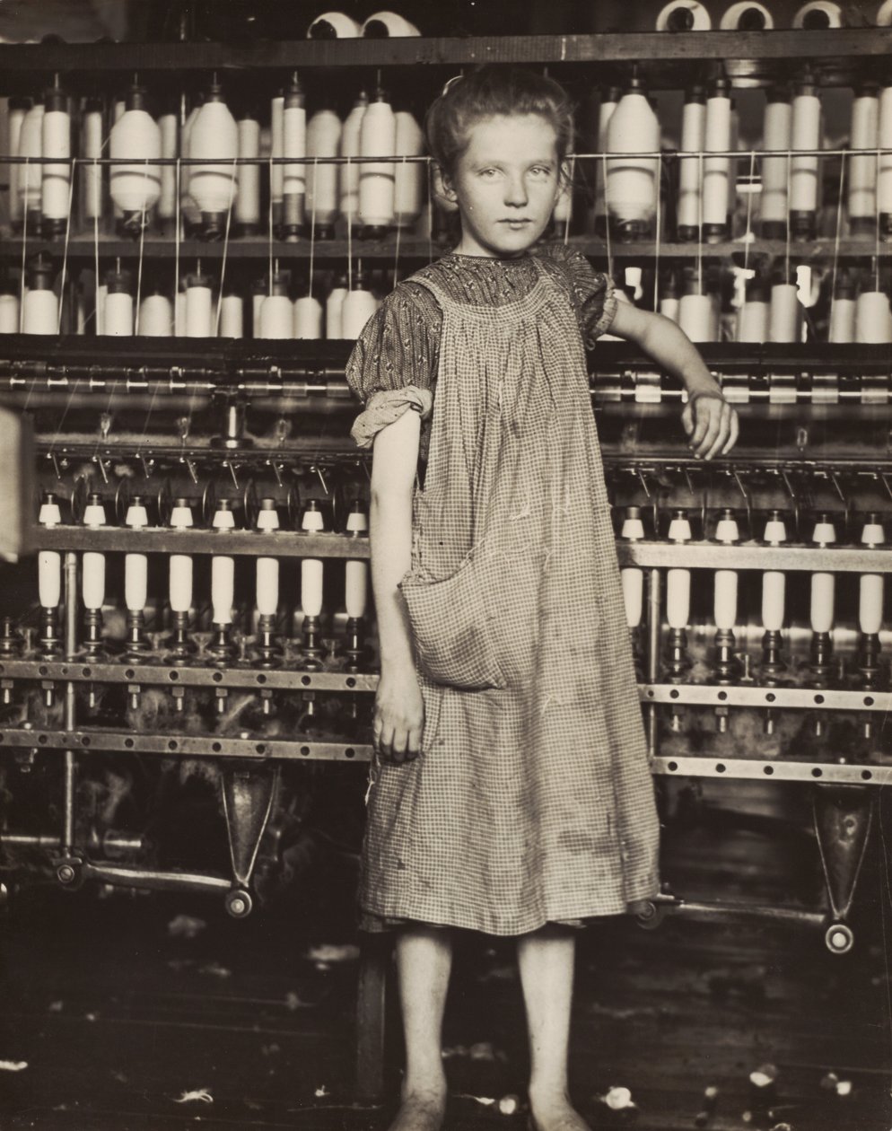 Addie Card, 12 ans. Fileuse dans une filature de coton, à North Pownal, dans le Vermont - Lewis Wickes Hine