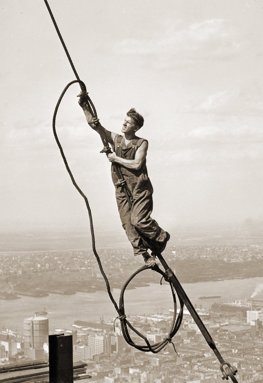 Ouvrier du bâtiment, Empire State Building, New York, vers 1930 - Lewis Wickes Hine