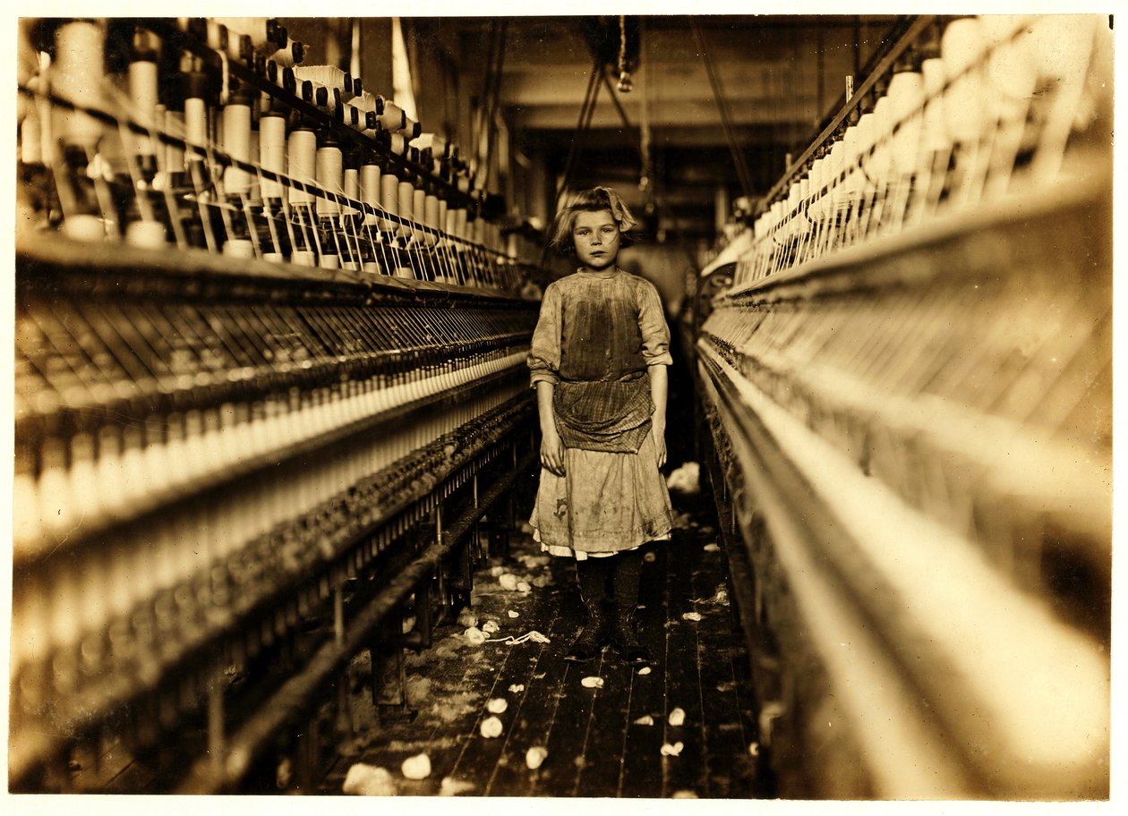 Fileuse, Globe Cotton Mill, Augusta, Géorgie, 1909 - Lewis Wickes Hine
