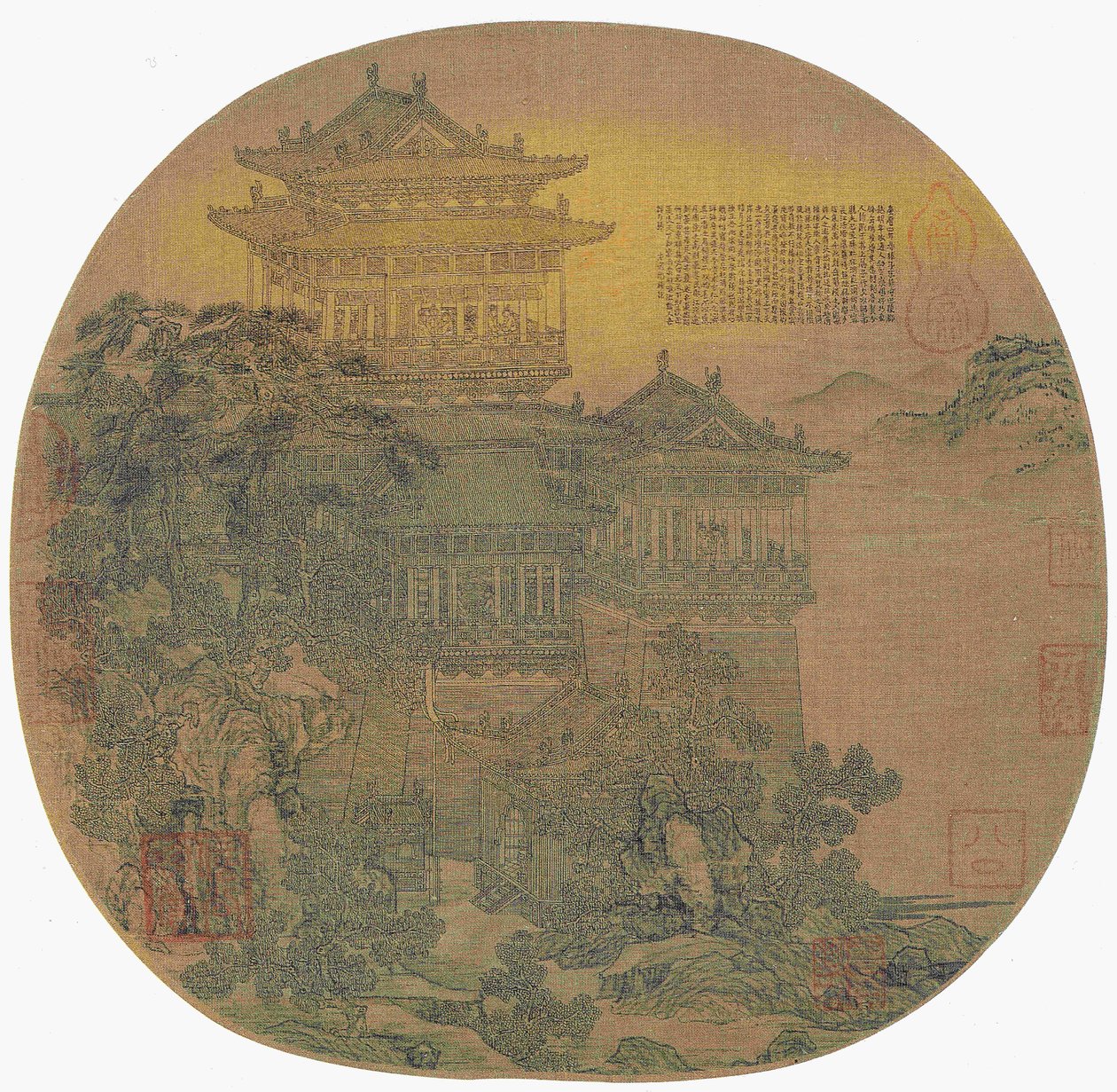 Le belvédère de Yueyang par Li Sheng (fl. 908-925) - Li Sheng