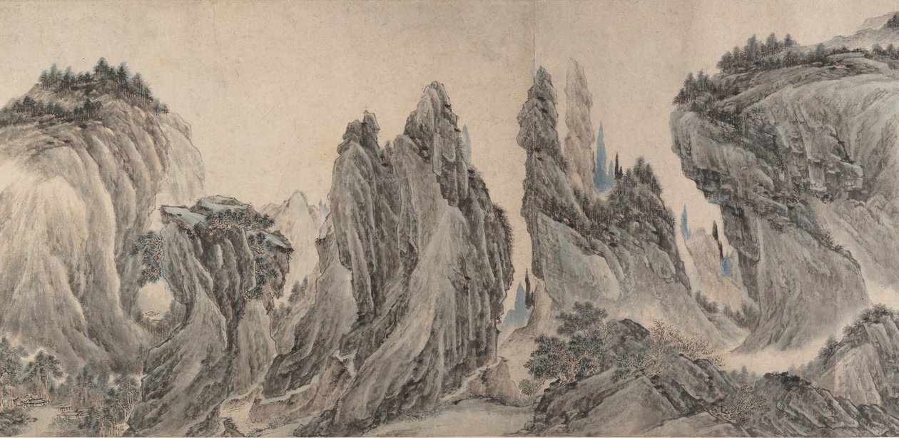 Paysage après Dong Yuan, Juran, Ma Yuan et Xia Gui, daté yiwei, 1655 - Li Zai