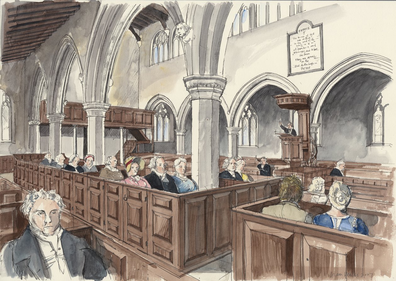 Église St Peter, Barton-upon-Humber, Lincolnshire (aquarelle sur papier) - Liam Wales