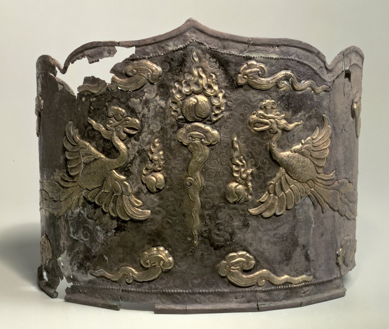 Couronne impériale en argent et dorure partielle, dynastie Liao, 10ème-11ème siècle - Liao Dynasty Chinese School