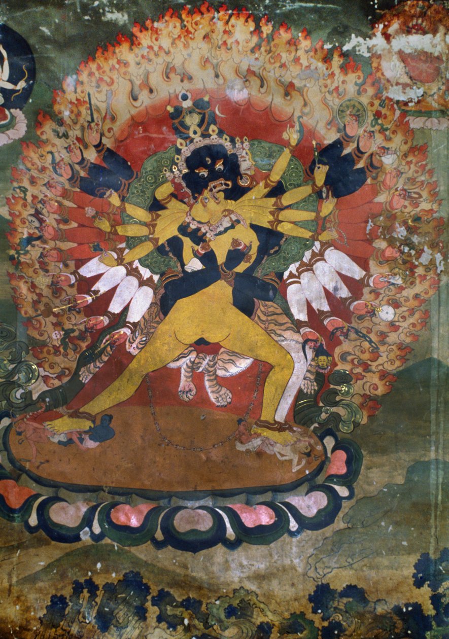 Peintures murales anciennes du monastère lamaïste de Hemis, Laddakh, Inde - Unbekannt Unbekannt