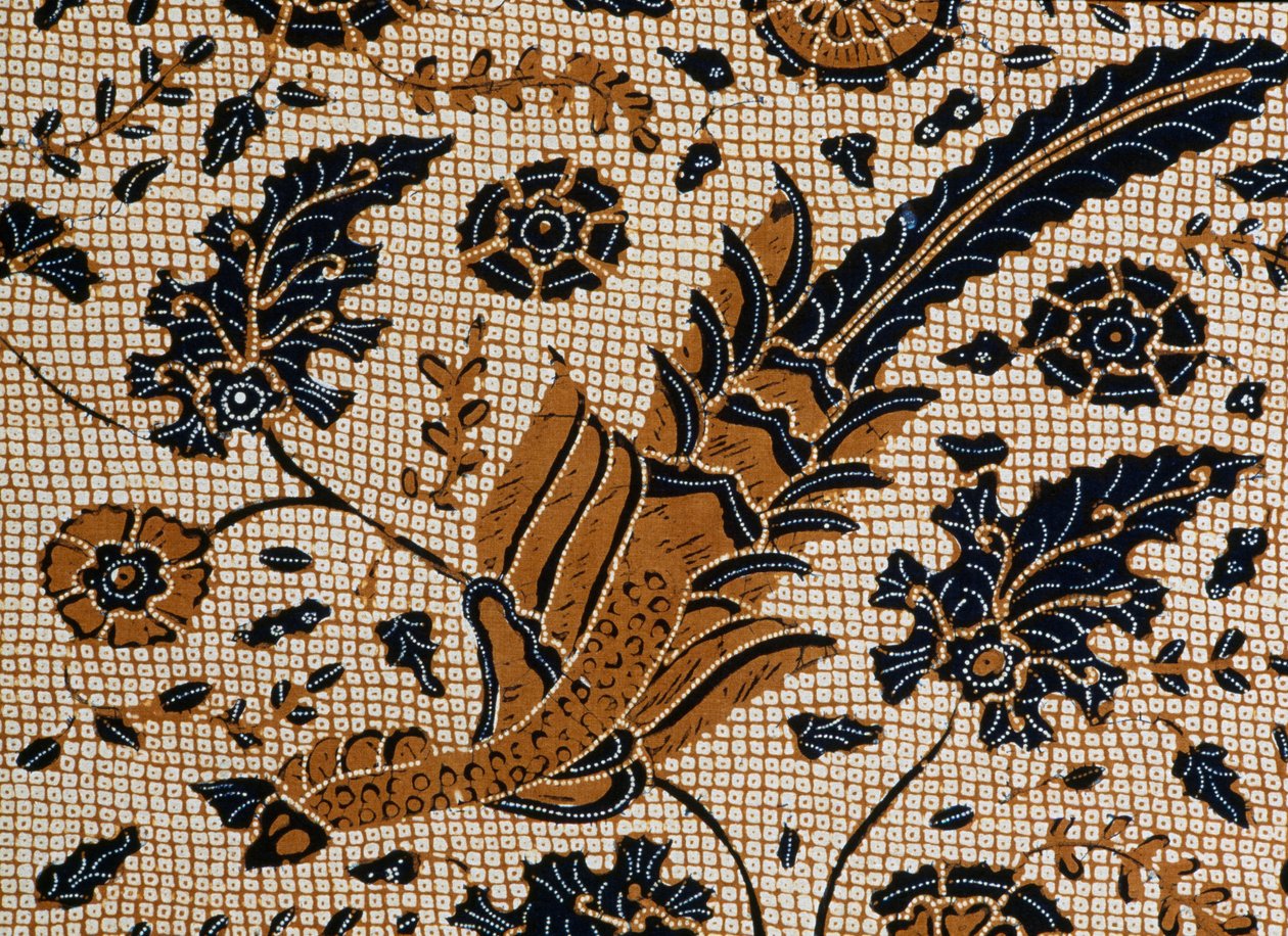 Batik avec motif traditionnel appelé peksi podang, Surakarta, Java, Indonésie (détail) - Unbekannt Unbekannt