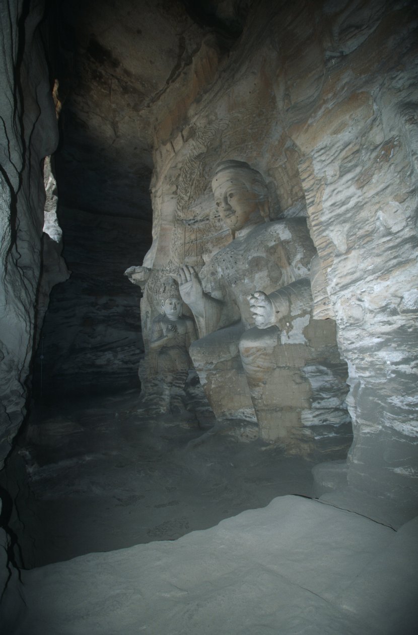 Chine, province du Shanxi, statue de Bouddha en grès dans les grottes de Yungang - Unbekannt Unbekannt