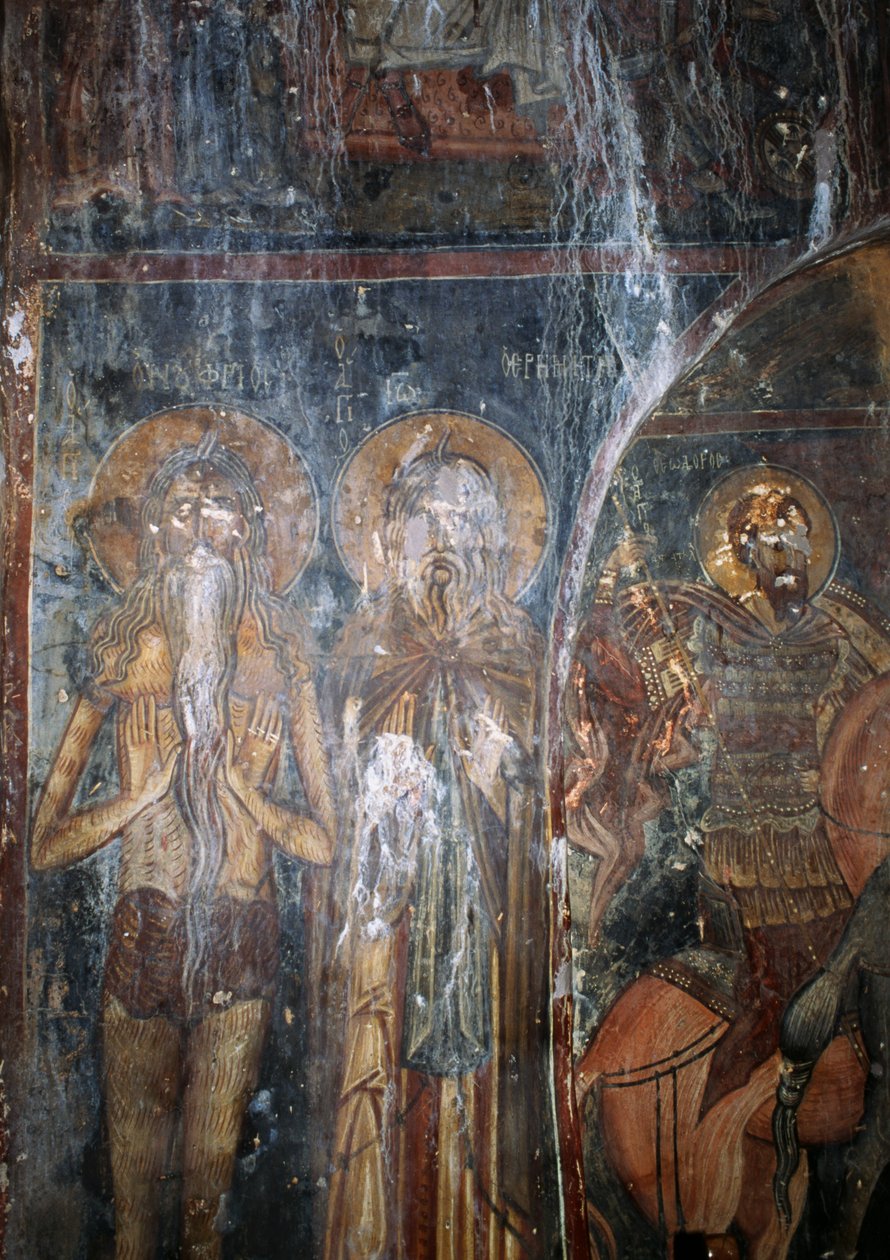 Christ et saints, fresque dans l
