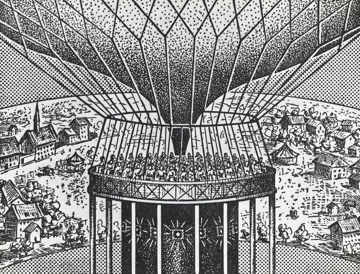 Cinéorama par Raoul Grimoin-Sanson (1860-1941), système de projection circulaire ancêtre du Cinerama - Unbekannt Unbekannt