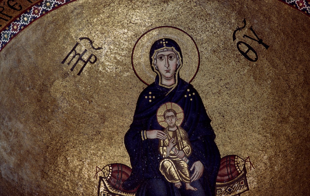 Mosaïque de la Vierge Marie à l