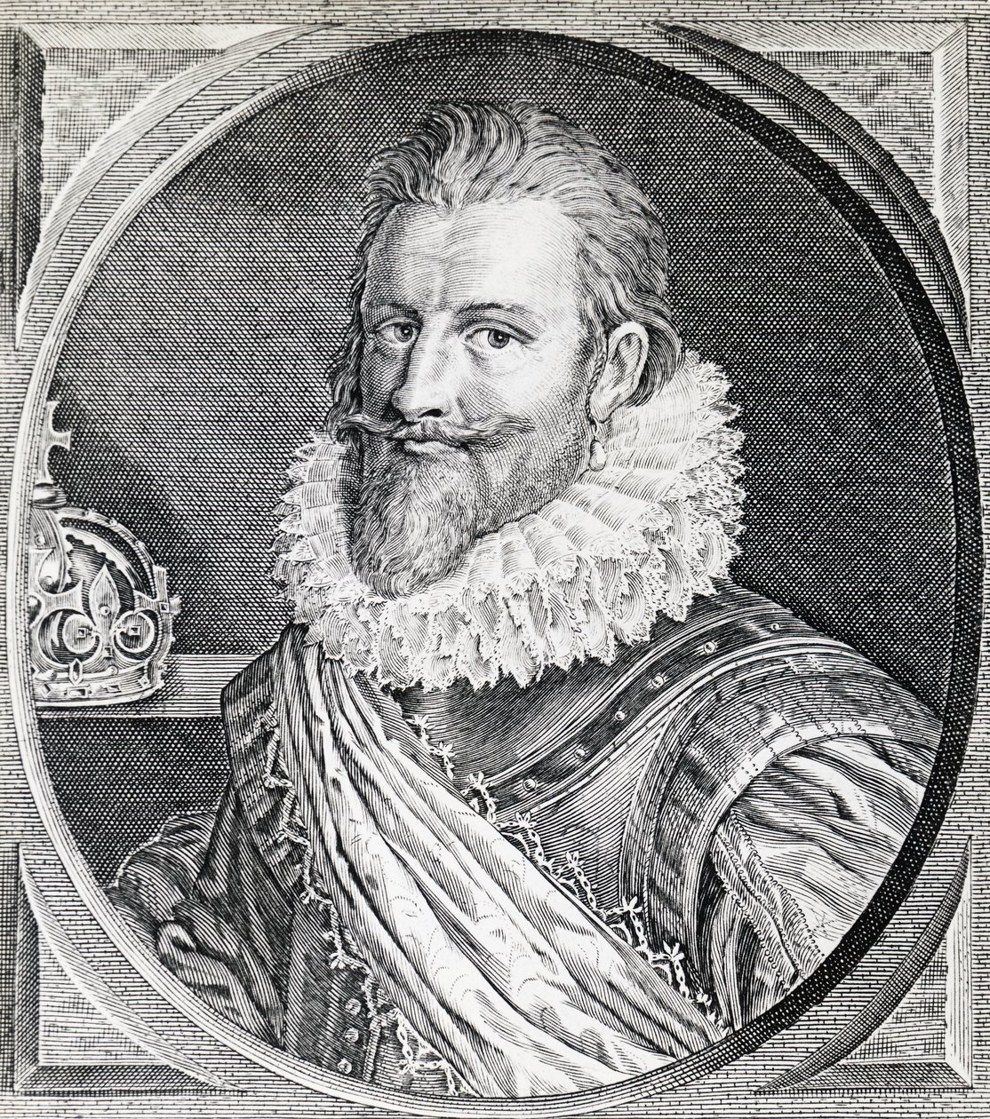 Portrait de Christian IV (1588-1648), roi de Danemark et de Norvège (gravure) - Unbekannt Unbekannt