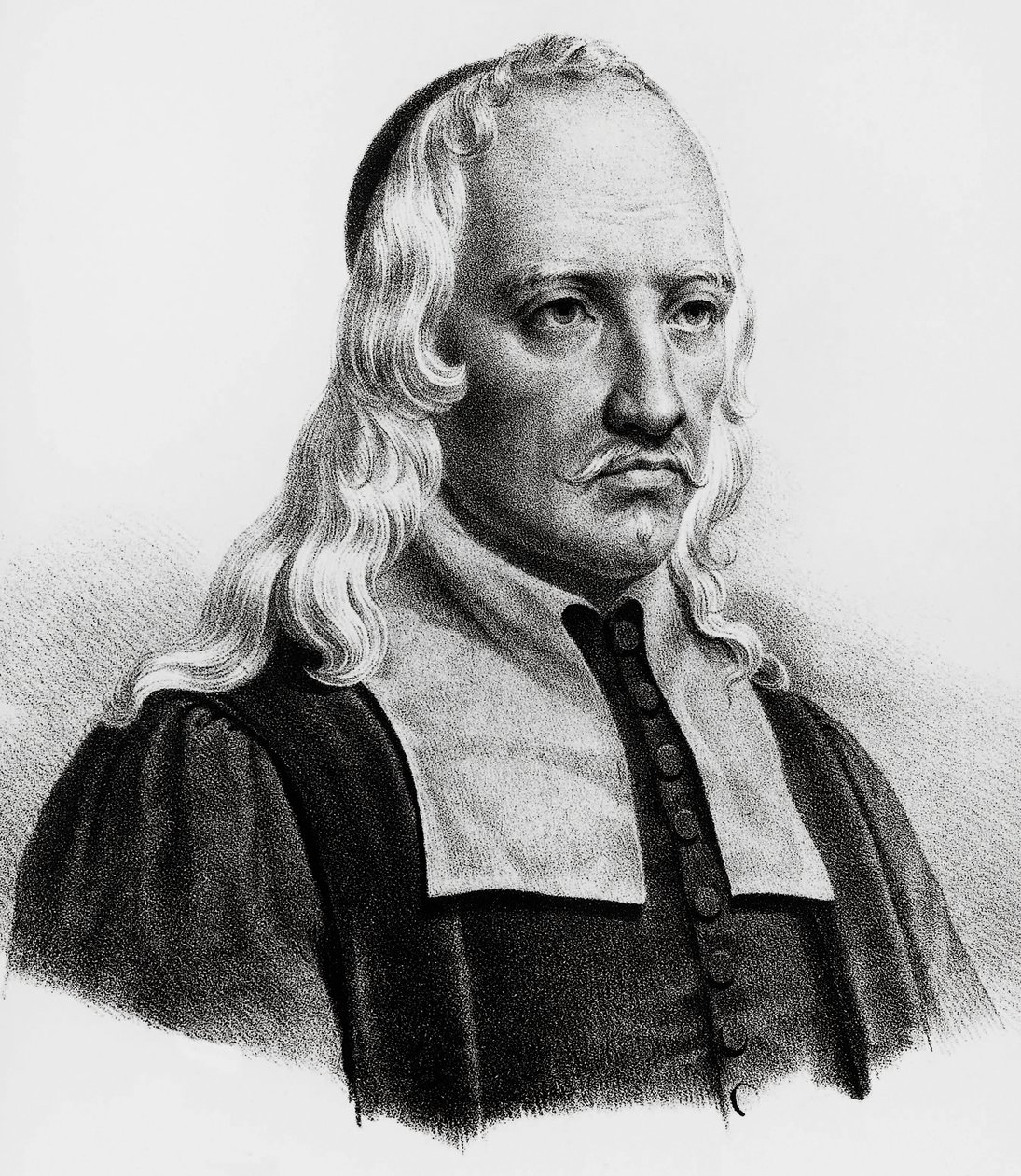 Portrait de Giovanni Alfonso Borelli (1608-1679), mathématicien, astronome, philosophe, physiologiste italien, gravure - Unbekannt Unbekannt