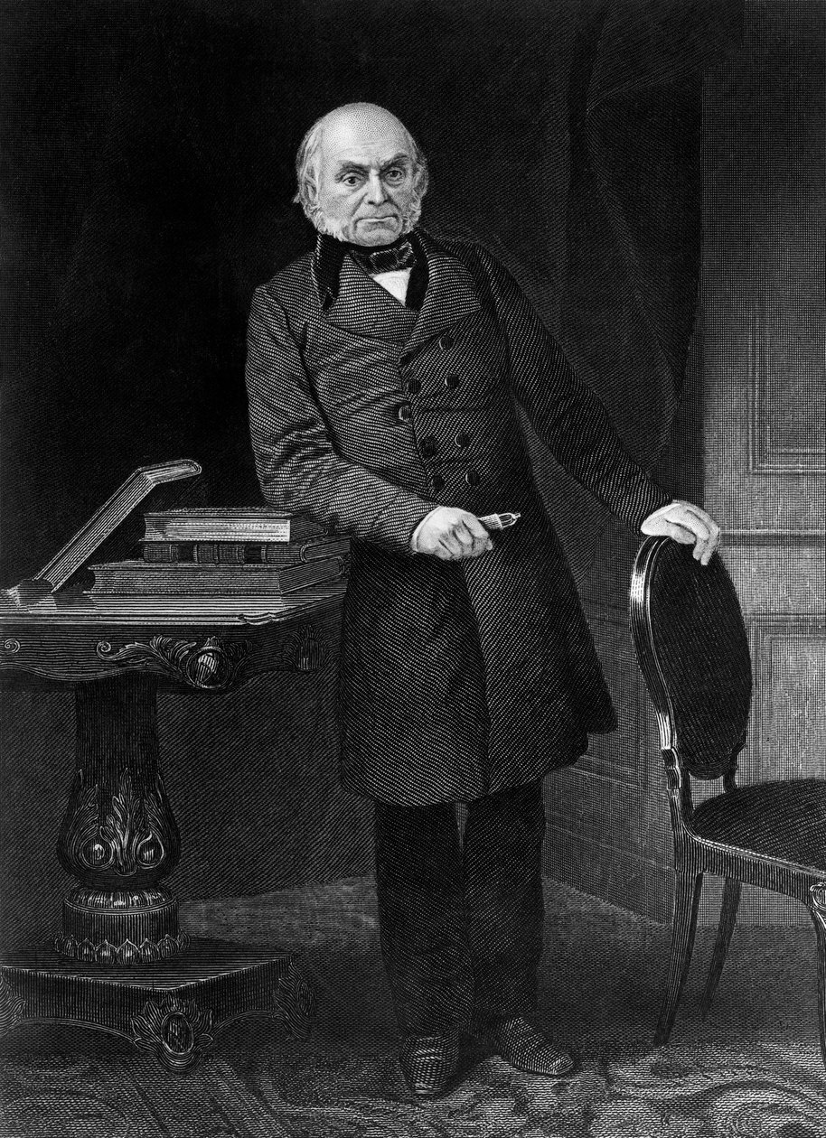 Portrait de John Quincy Adams (1767-1848), homme politique et diplomate américain, 6e président des États-Unis de 1825 à 1829, gravure - Unbekannt Unbekannt