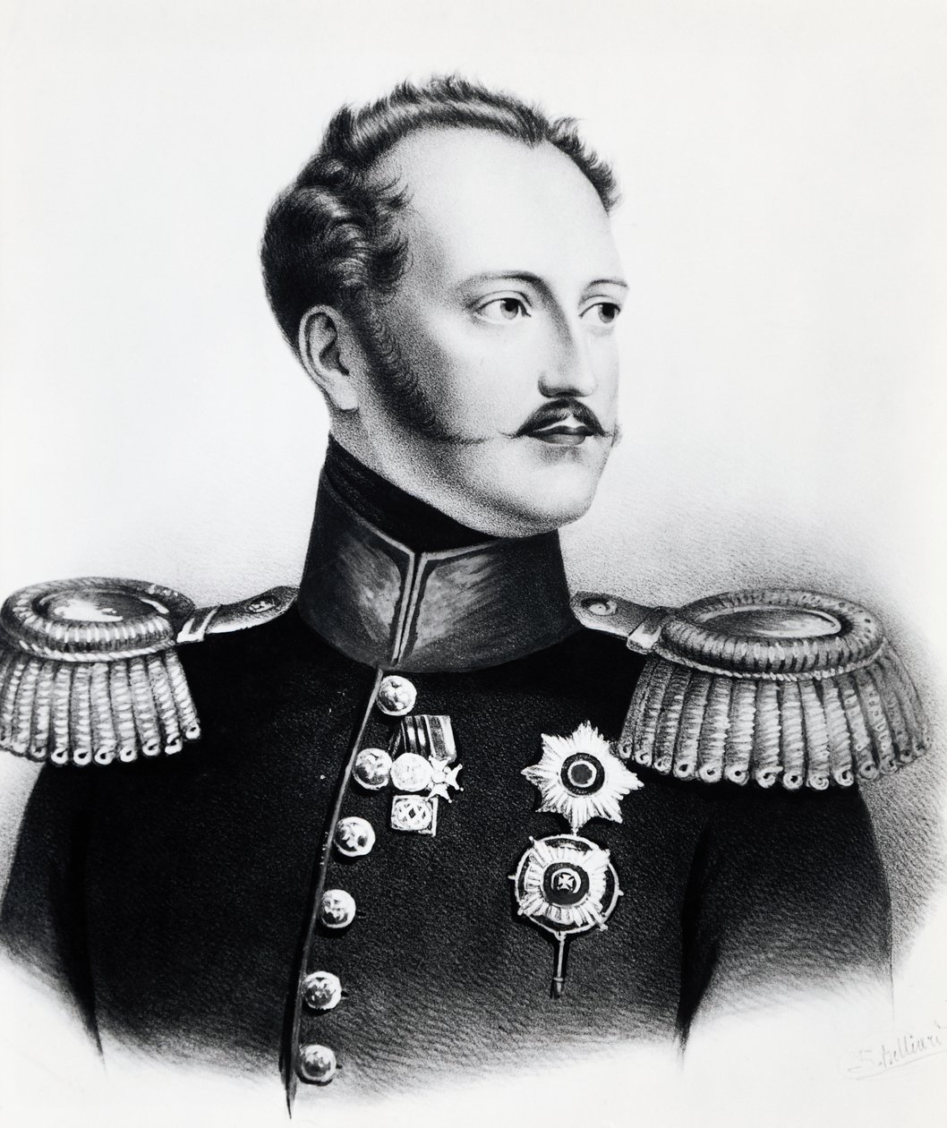 Portrait de Nicolas I Romanov (1796-1855), tsar de Russie de 1825 à 1855, gravure - Unbekannt Unbekannt