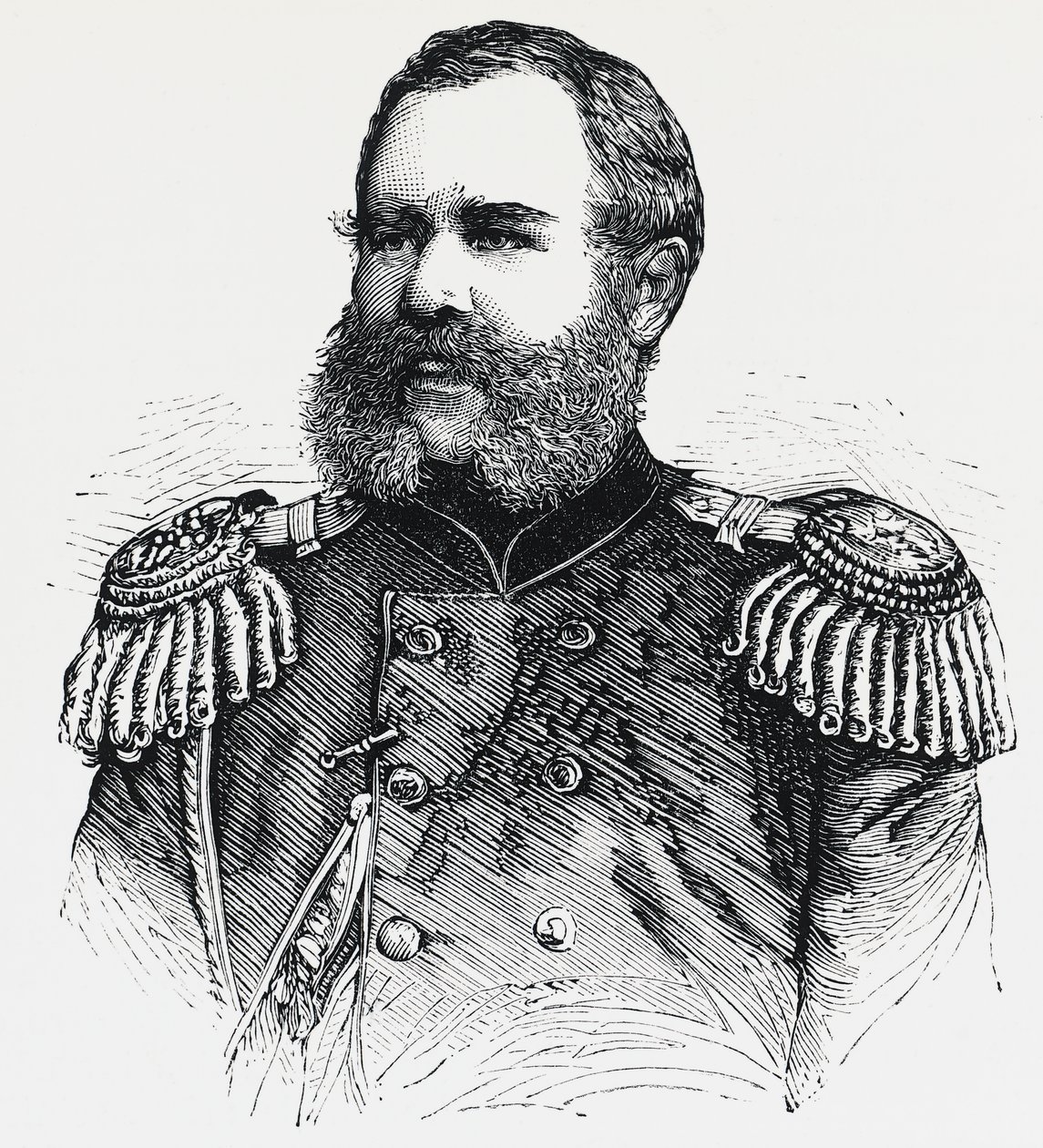 Portrait de Nikolaï Obroutchev (1830-1904), général russe, gravure - Unbekannt Unbekannt
