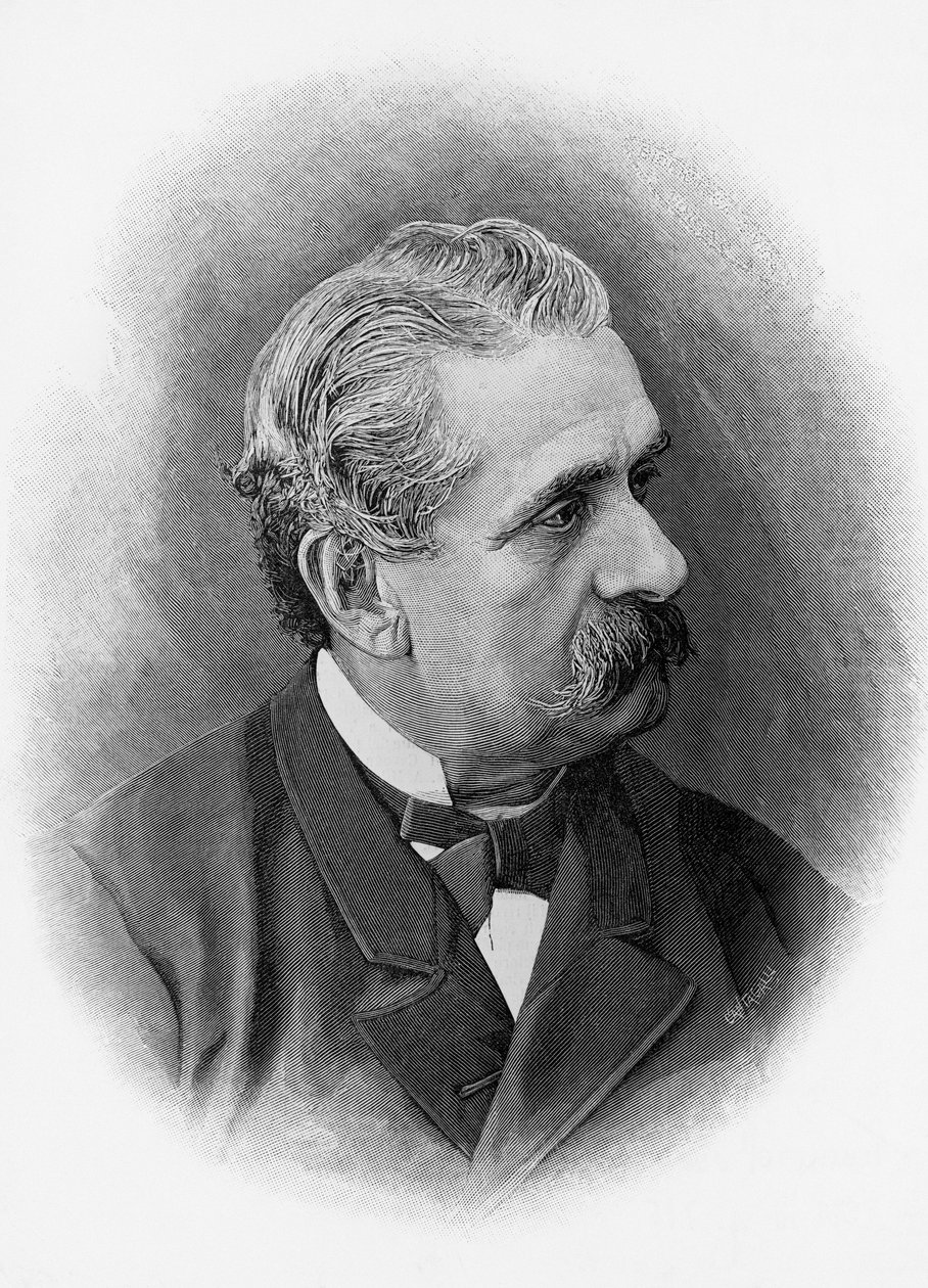 Portrait de Paolo Ferrari (1822-1889), dramaturge et écrivain italien, gravure - Unbekannt Unbekannt
