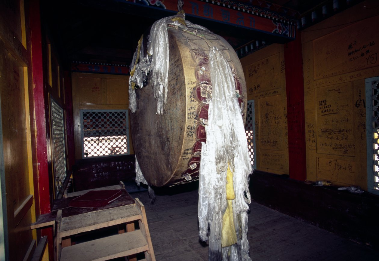 Roue de prière au monastère de Ganden Sumtseling à Shangri-La, également connu sous le nom de Zhongdian ou Gyalthang, Yunnan, Chine - Unbekannt Unbekannt