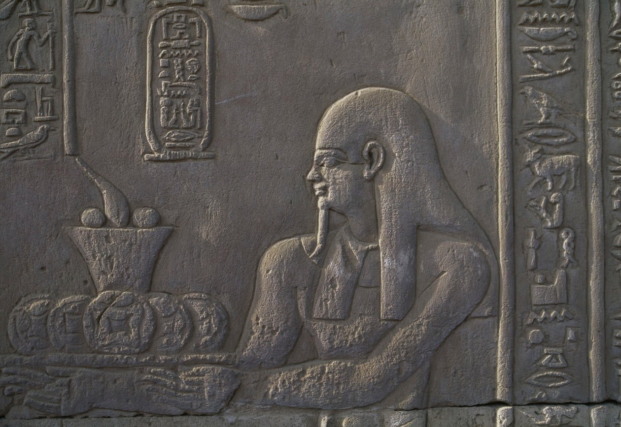 Relief représentant un donateur, Temple de Kom Ombo, Égypte, civilisation égyptienne, dynastie ptolémaïque, 2e-1er siècle av. J.-C. - Unbekannt Unbekannt